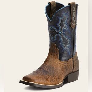 NWT- Big Kids- Tombstone Wide Square Toe Western Boot- 10012794-6M